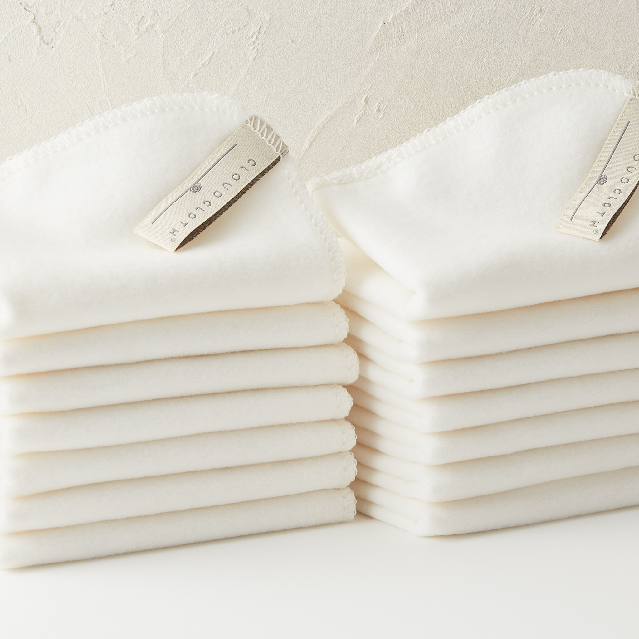 Organic Cotton Reusable Face Cloth - CloudCloth® | Paper Wrapped - You choose the quantity from 7-14 CloudCloths - Gentle Skincare for All Skin Types