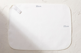 CloudCloth Organic Cotton Face Cloth for Skincare Highlighting the dimensions of the face cloth.