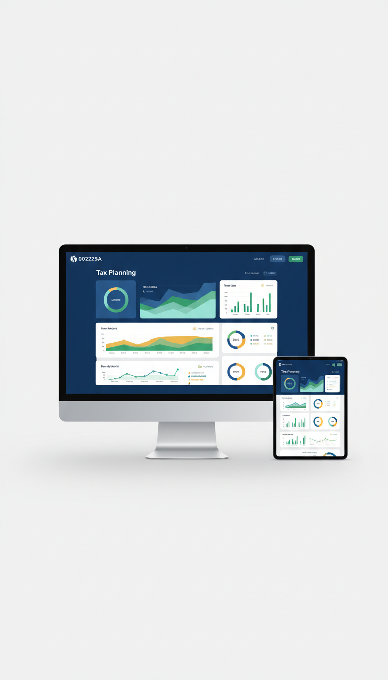 Tax Planning Dashboard Desktop Interface